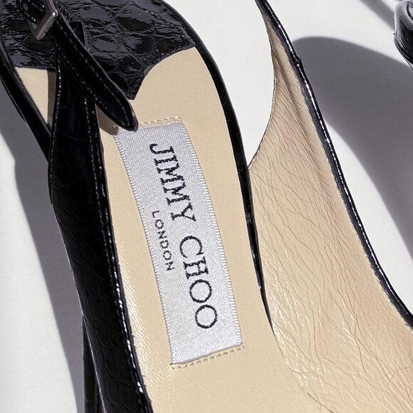 Jimmy Choo Clue Peep Toe Platform Slingback Pumps - Picture 4 of 8